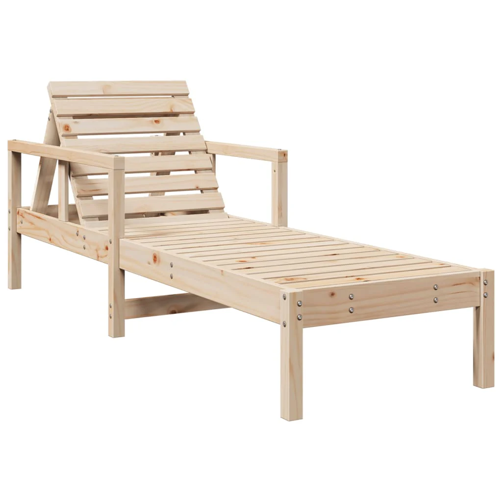 liggestol 199,5x62x55 cm massivt fyrretræ - Image 7