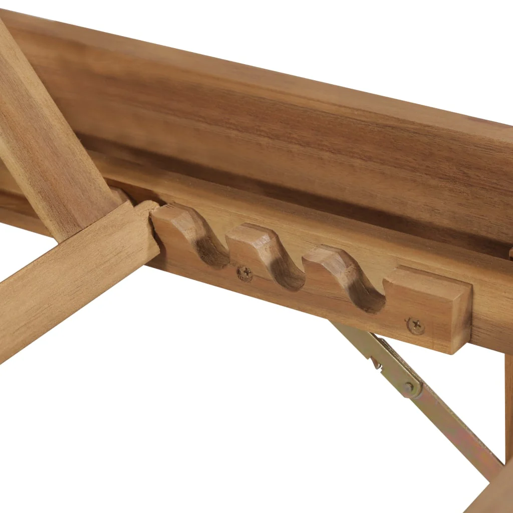liggestol med hynde foldbar massivt akacietræ - Image 6