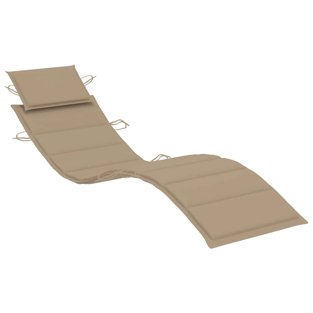 liggestol med hynde massivt akacietræ - Image 6