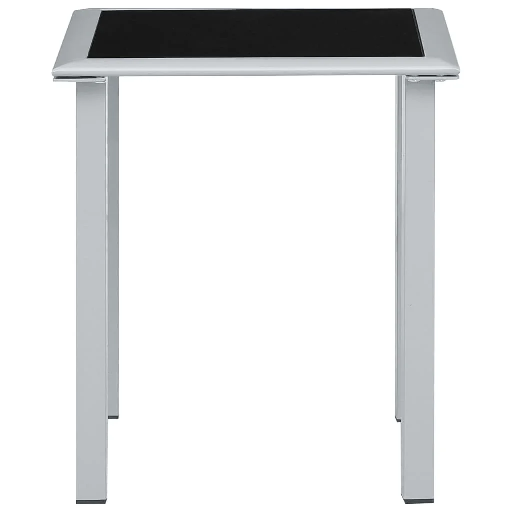 liggestole 2 stk. med bord aluminium gråbrun - Image 9