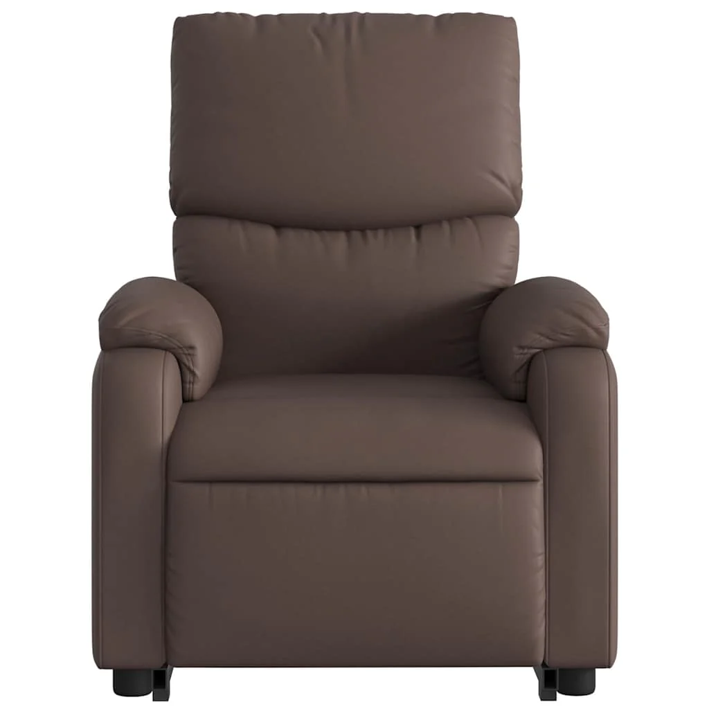 løftestol med massagefunktion kunstlæder brun - Image 8