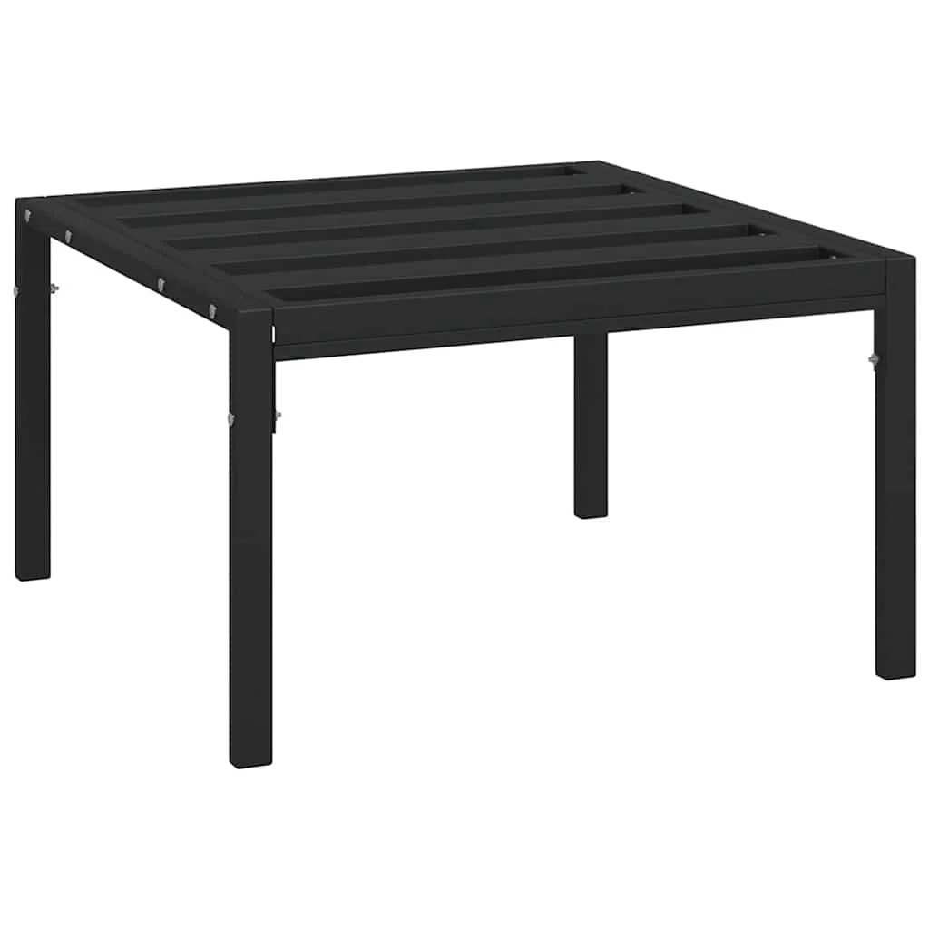 loungebord 60x60x35 cm stål sort - Image 2