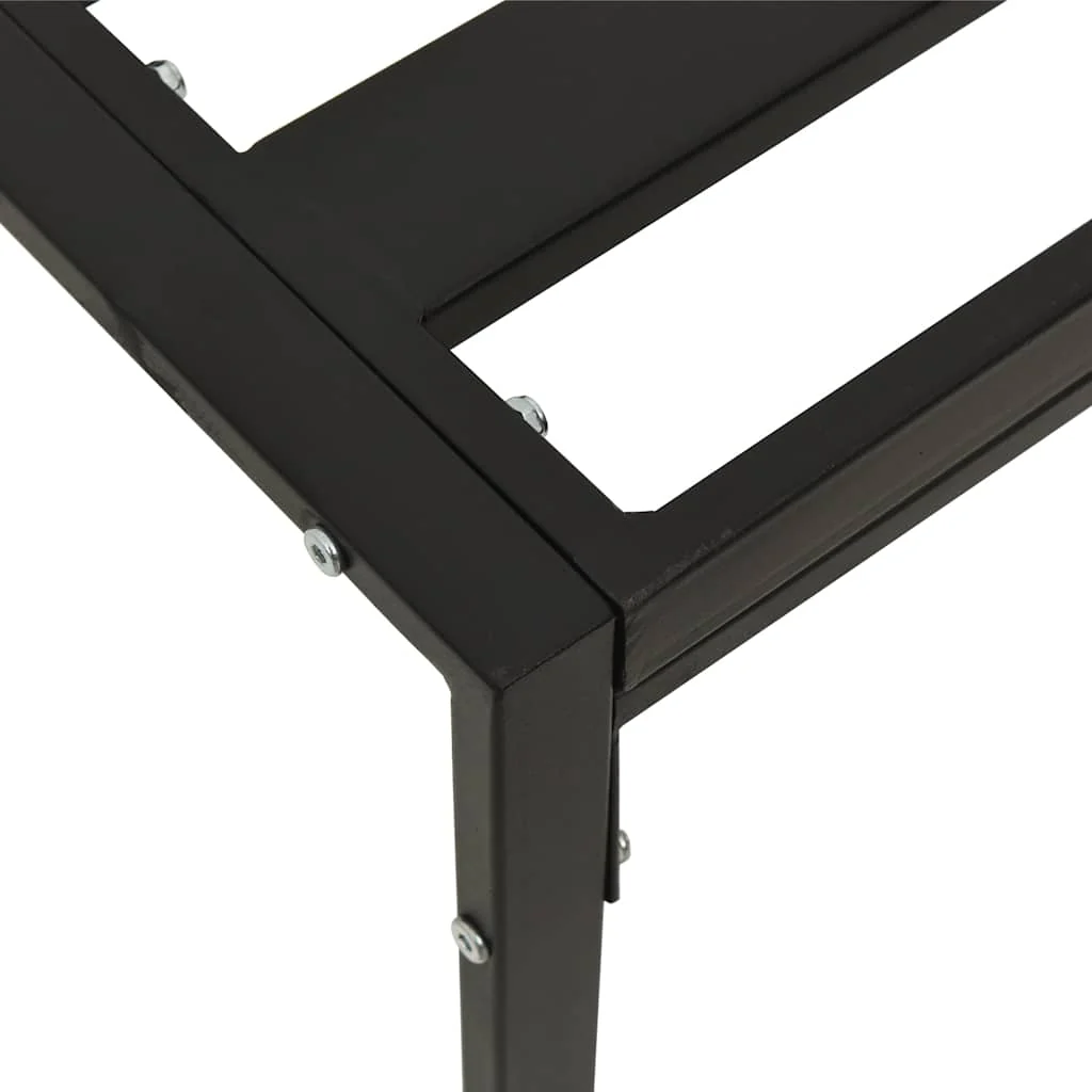 loungebord 60x60x35 cm stål sort - Image 4