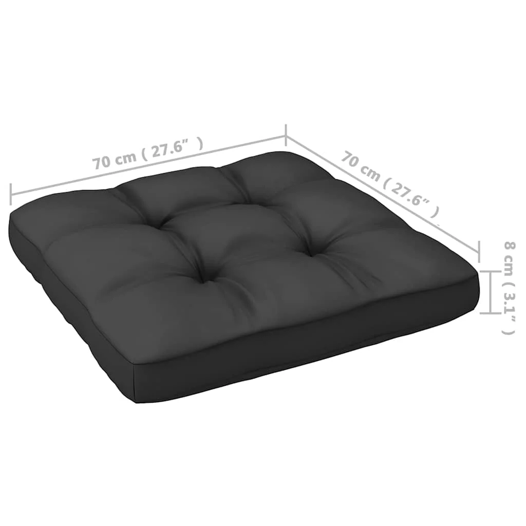 loungesæt til haven 2 dele med hynder massivt fyrretræ hvid - Image 9