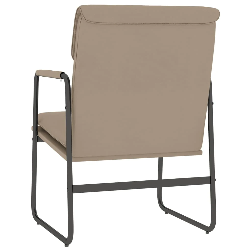 loungestol 55x64x80 cm kunstlæder cappuccinofarvet - Image 5