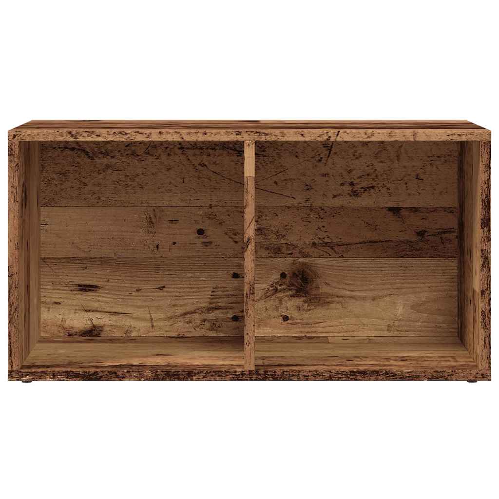 LP-opbevaringsboks i gammelt træ 69,5x34x36 cm konstrueret træ - Image 4