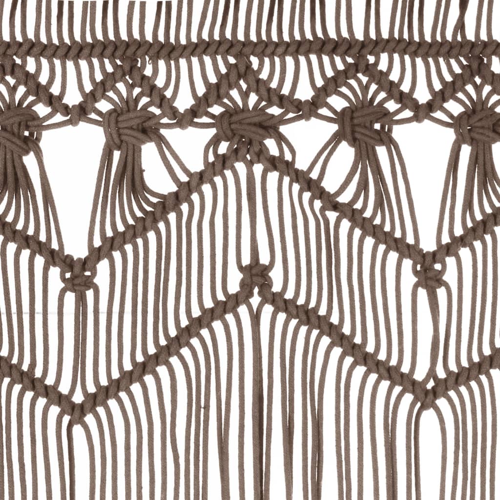macramégardin 140x240 cm bomuld gråbrun - Image 4