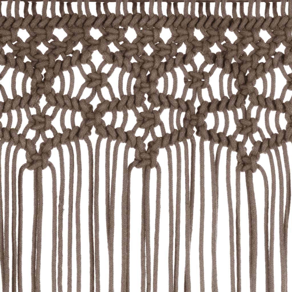 macramégardin 140x240 cm bomuld gråbrun - Image 4