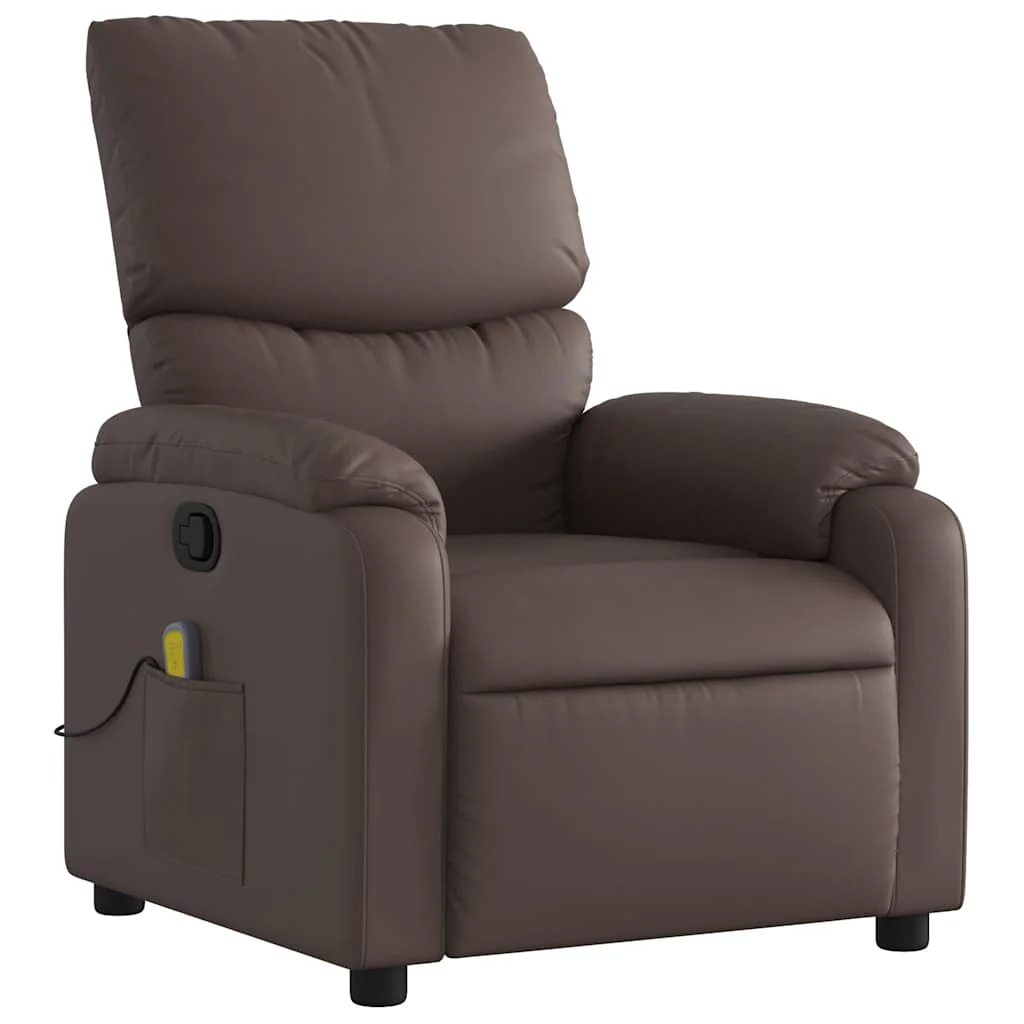 massagestol kunstlæder brun - Image 3