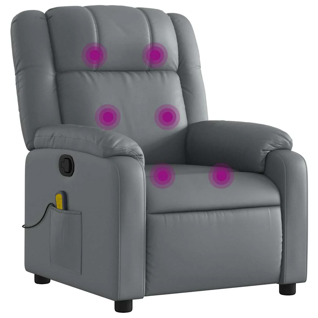 massagestol kunstlæder grå - Image 2
