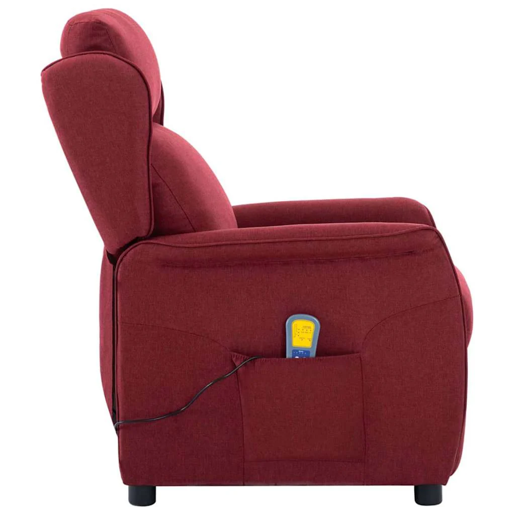 Massagestol med pude Vin 93.5 x 67.5 x 101.5 cm Stof - Image 3