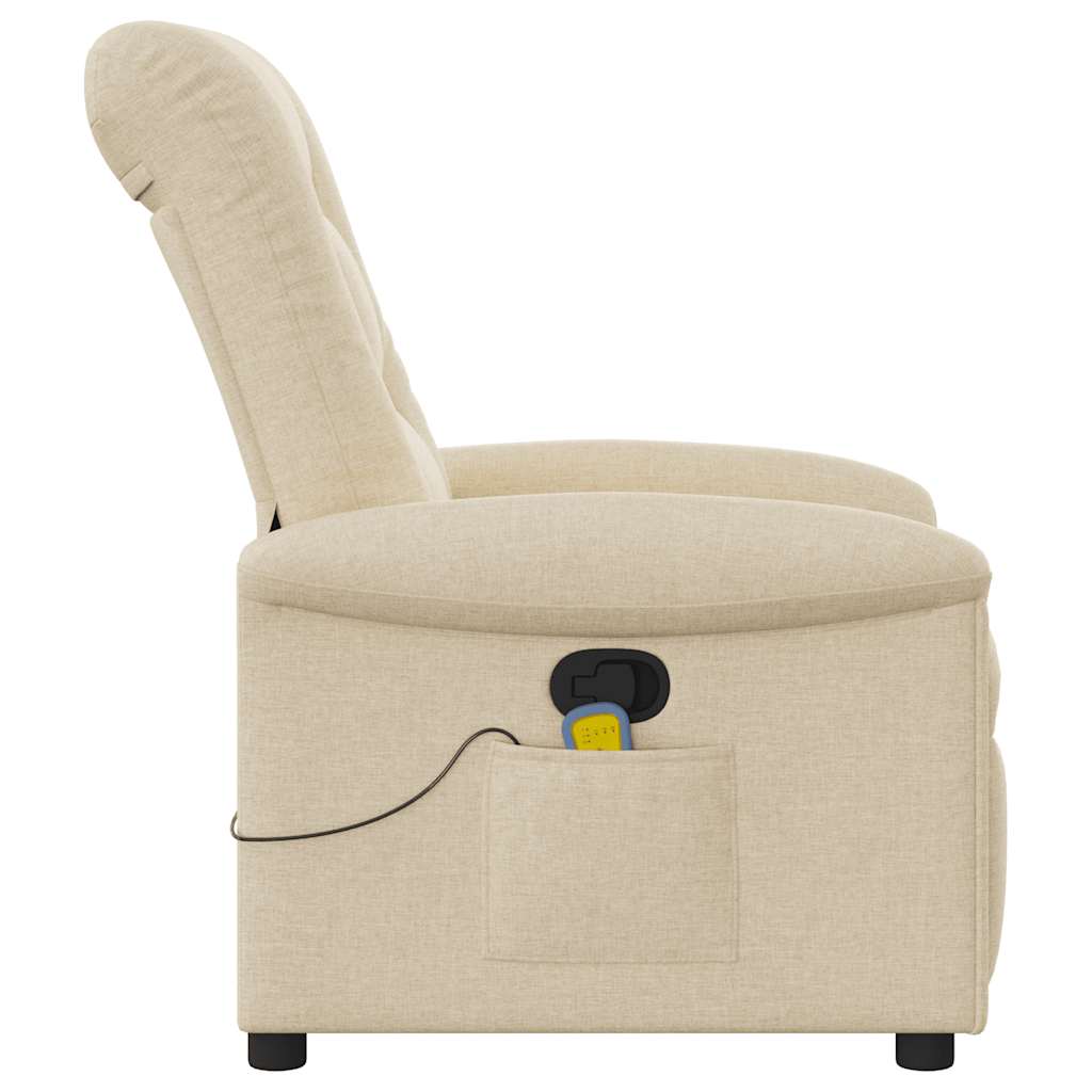 massagestol stof cremefarvet - Image 4