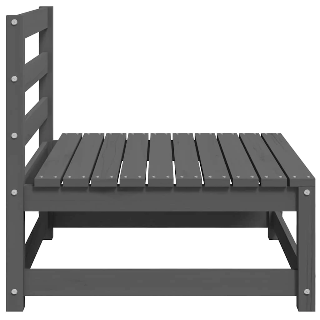 midterdel til havesofa m. antracitgrå hynder massivt fyrretræ - Image 4