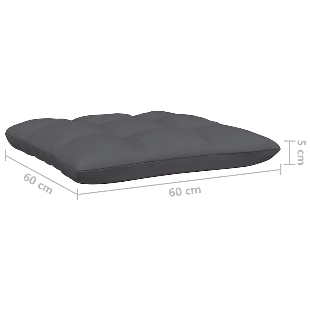 midterdel til havesofa med hynder massivt fyrretræ hvid - Image 7