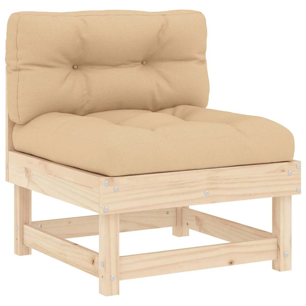 midtermodul med hynder massivt fyrretræ - Image 2