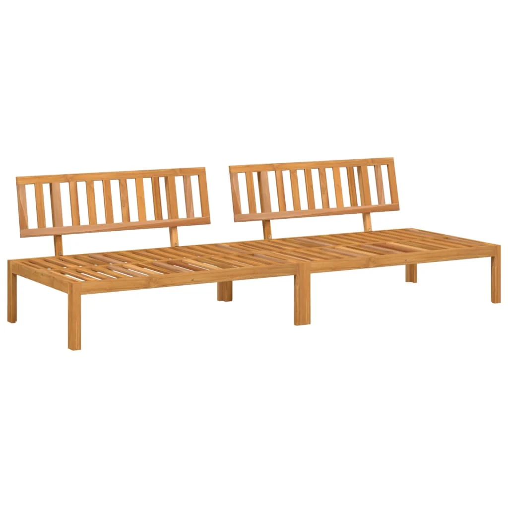 midtermoduler 2 stk. til pallesofa massivt akacietræ - Image 2