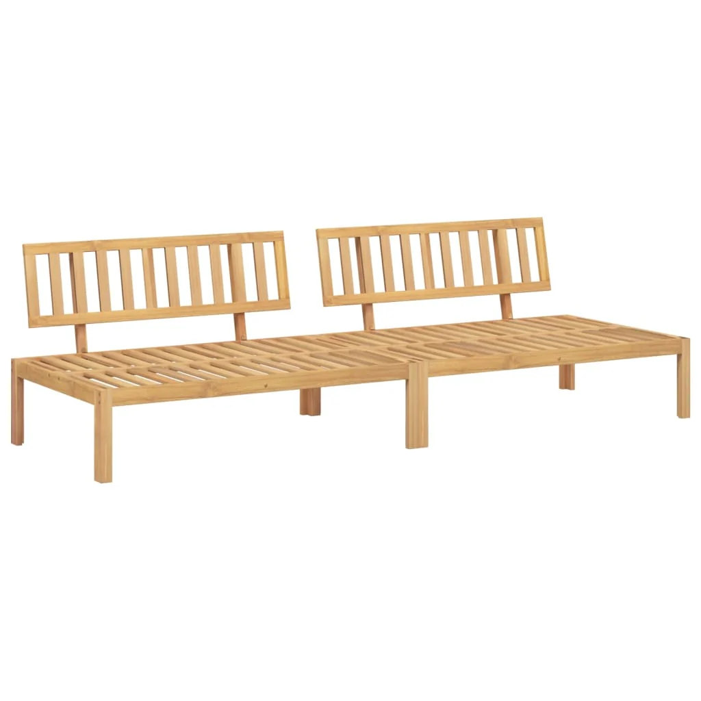 midtermoduler 2 stk. til pallesofa massivt akacietræ - Image 2