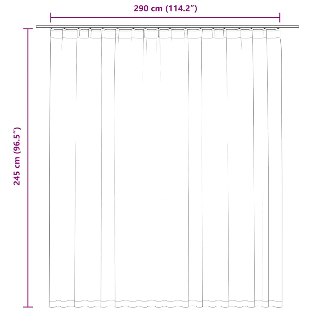 mørklægningsgardin med kroge 290 x 245 cm beige - Image 7