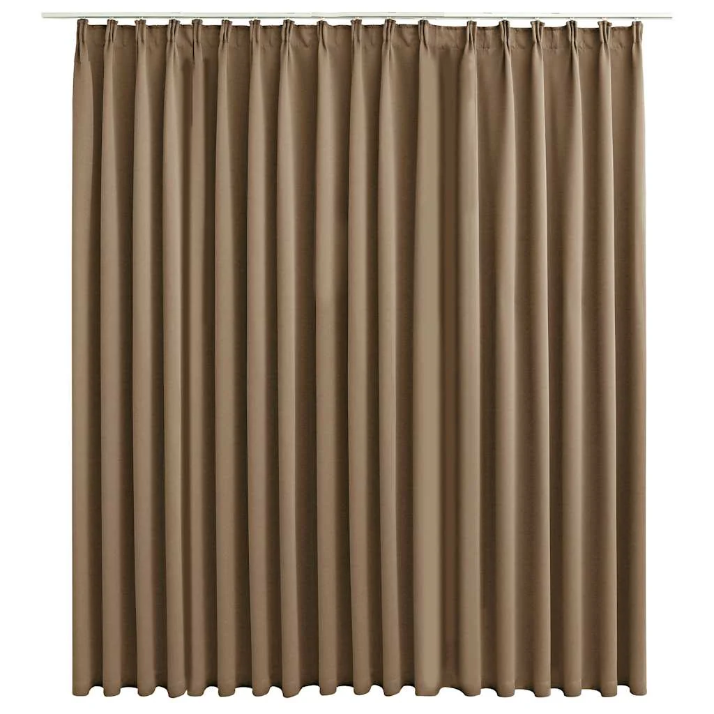 mørklægningsgardin med kroge 290 x 245 cm gråbrun - Image 2