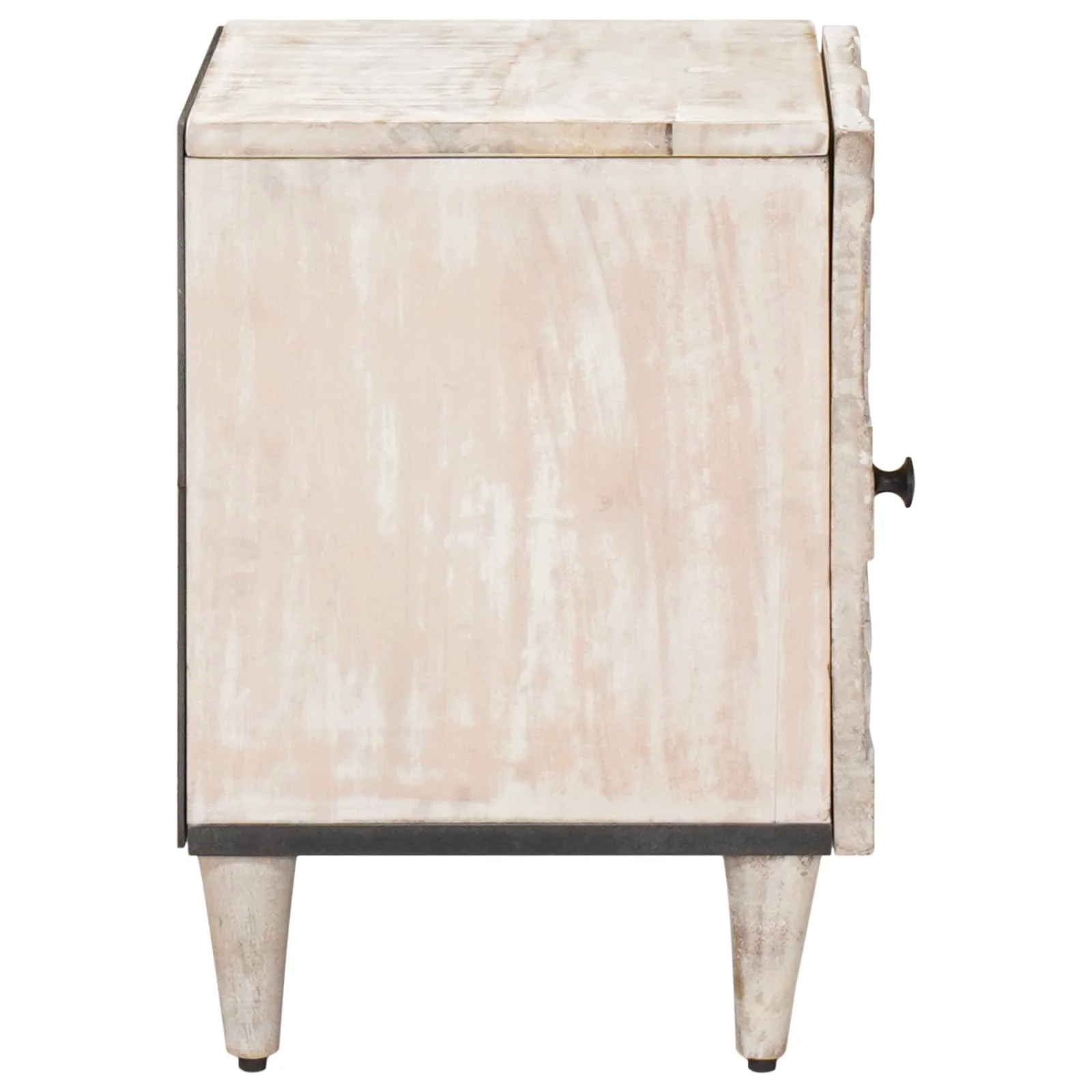 Natskab 2 pcs Hvid 40 x 33,5 x 46 cm Massivt mangotræ - Image 4
