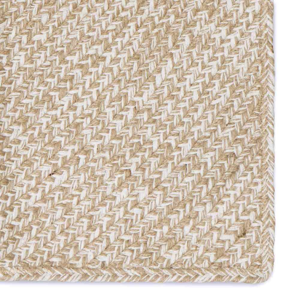 Områdetæpper Rektangulær Natur og hvid 60 x 250 cm Jute - Image 4