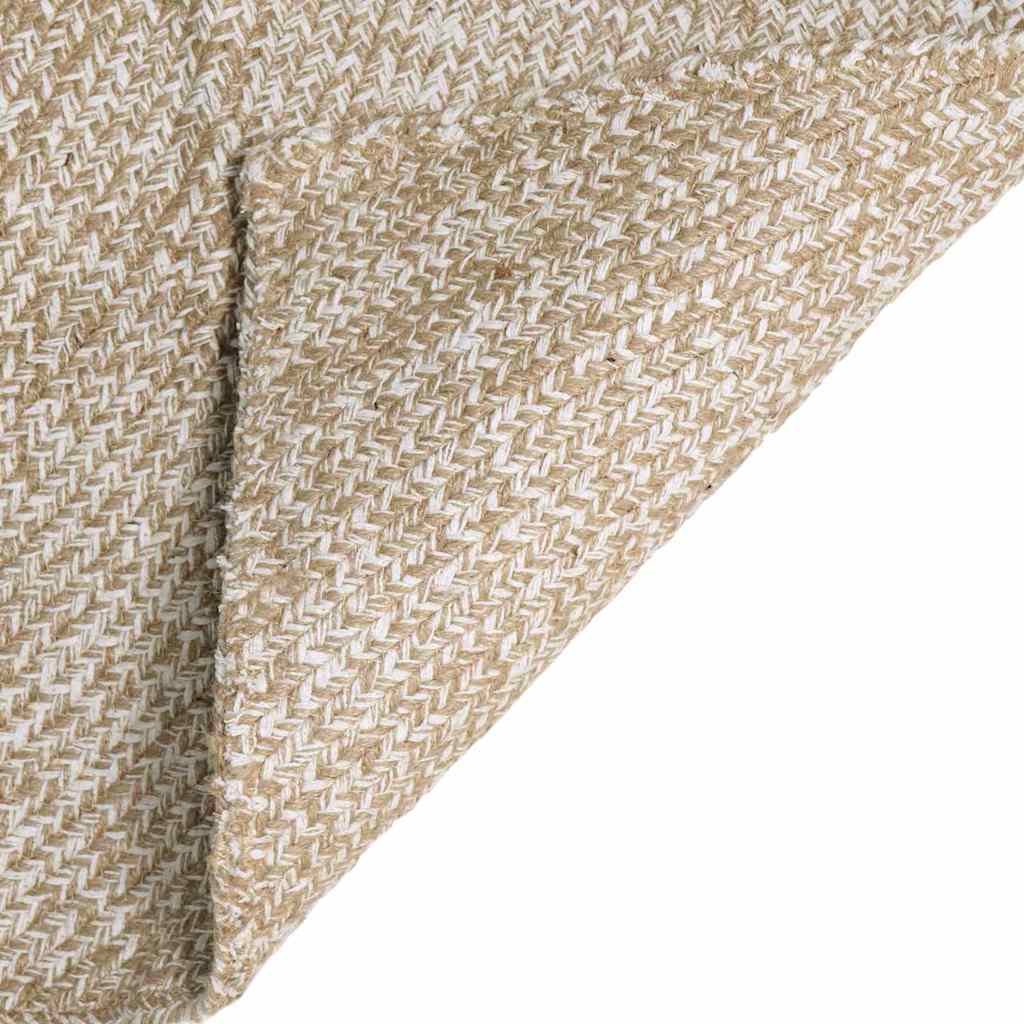 Områdetæpper Rektangulær Natur og hvid 60 x 250 cm Jute - Image 5