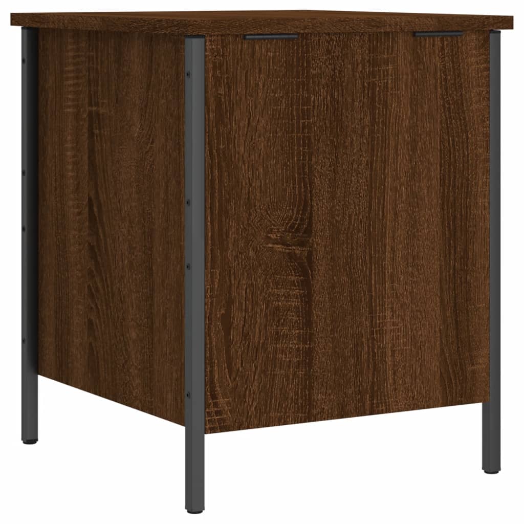 opbevaringsbænk 40x42,5x50 cm konstrueret træ brun egetræsfarve - Image 8