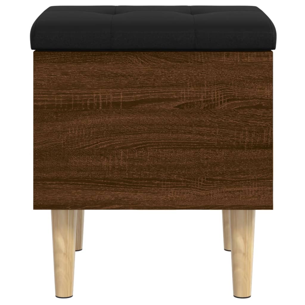 opbevaringsbænk 42x42x46 cm konstrueret træ brun egetræsfarve - Image 5