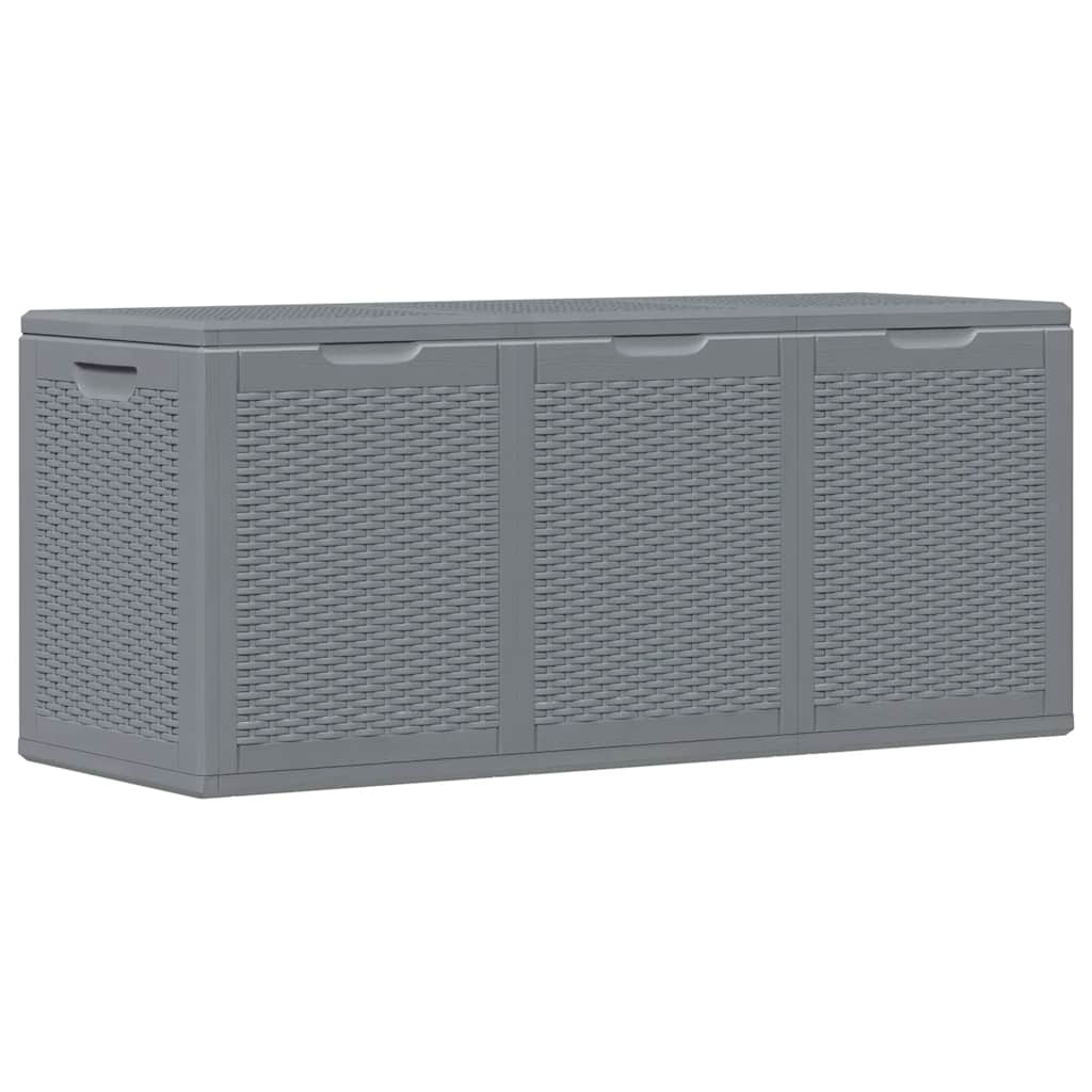 opbevaringsboks til haven 270 l polyrattan grå - Image 7
