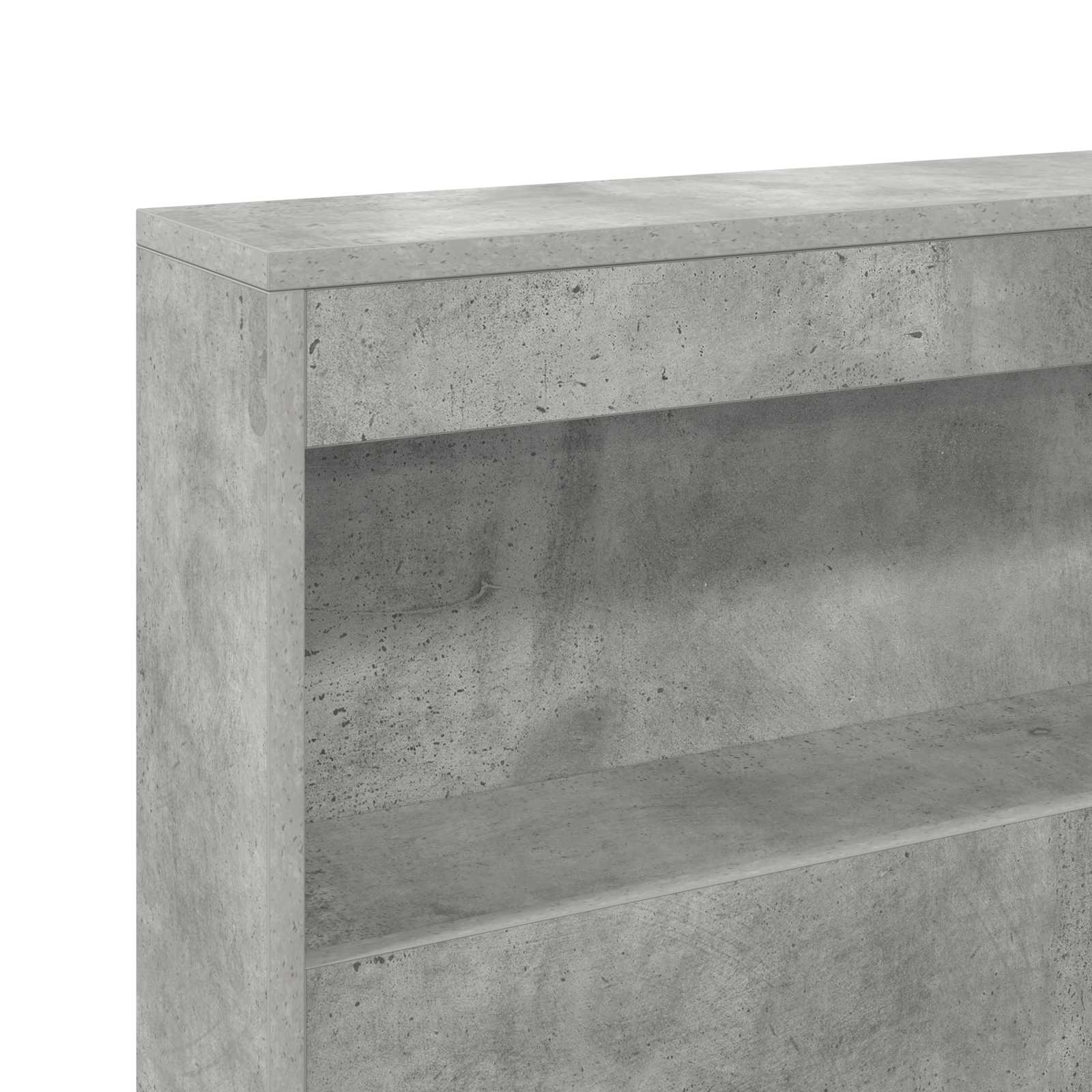 Opbevaringshovedgavl med hylde Beton Grå 160 cm Konstrueret træ - Image 9