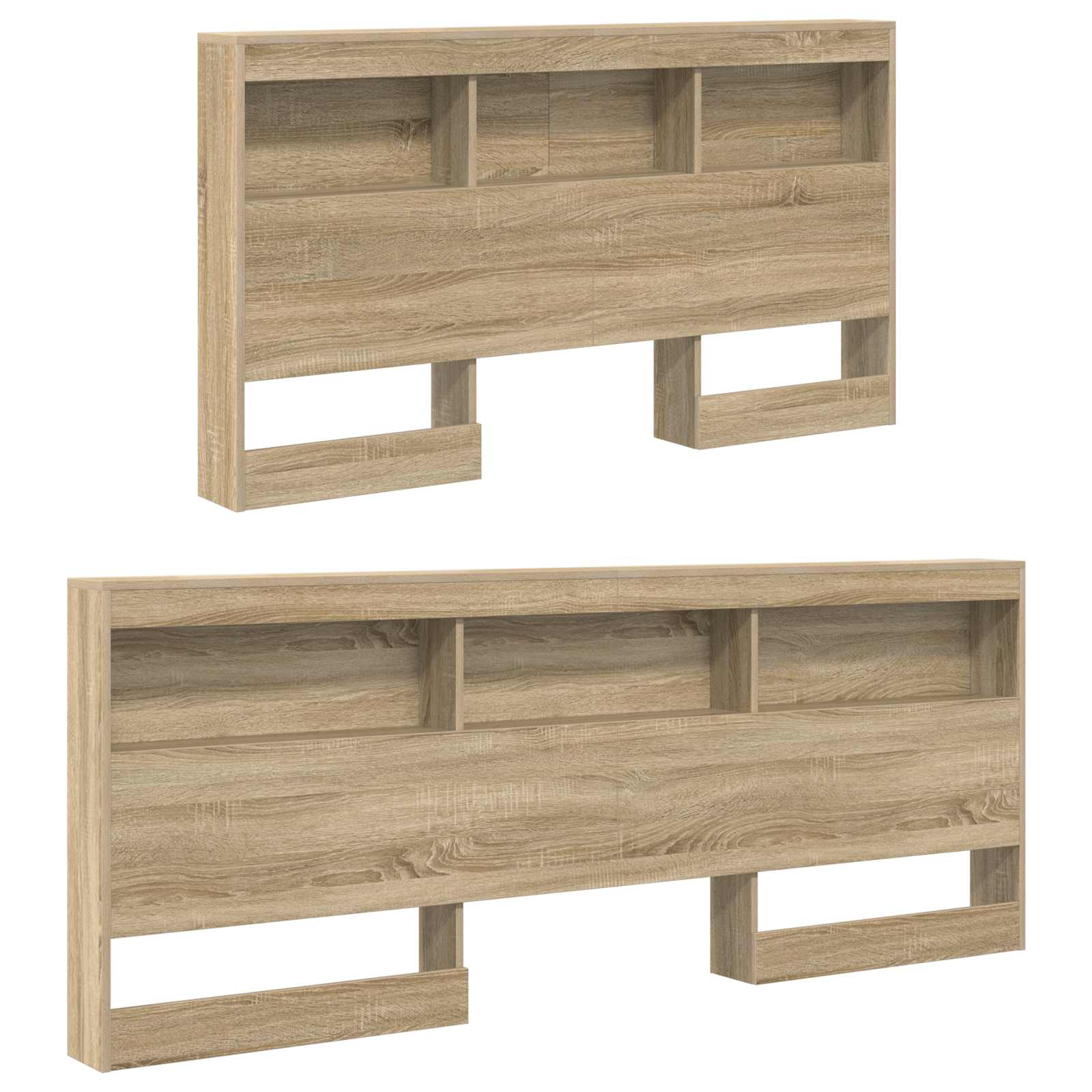 Opbevaringshovedgavl med hylde Sonoma eg 160 cm Konstrueret træ - Image 5