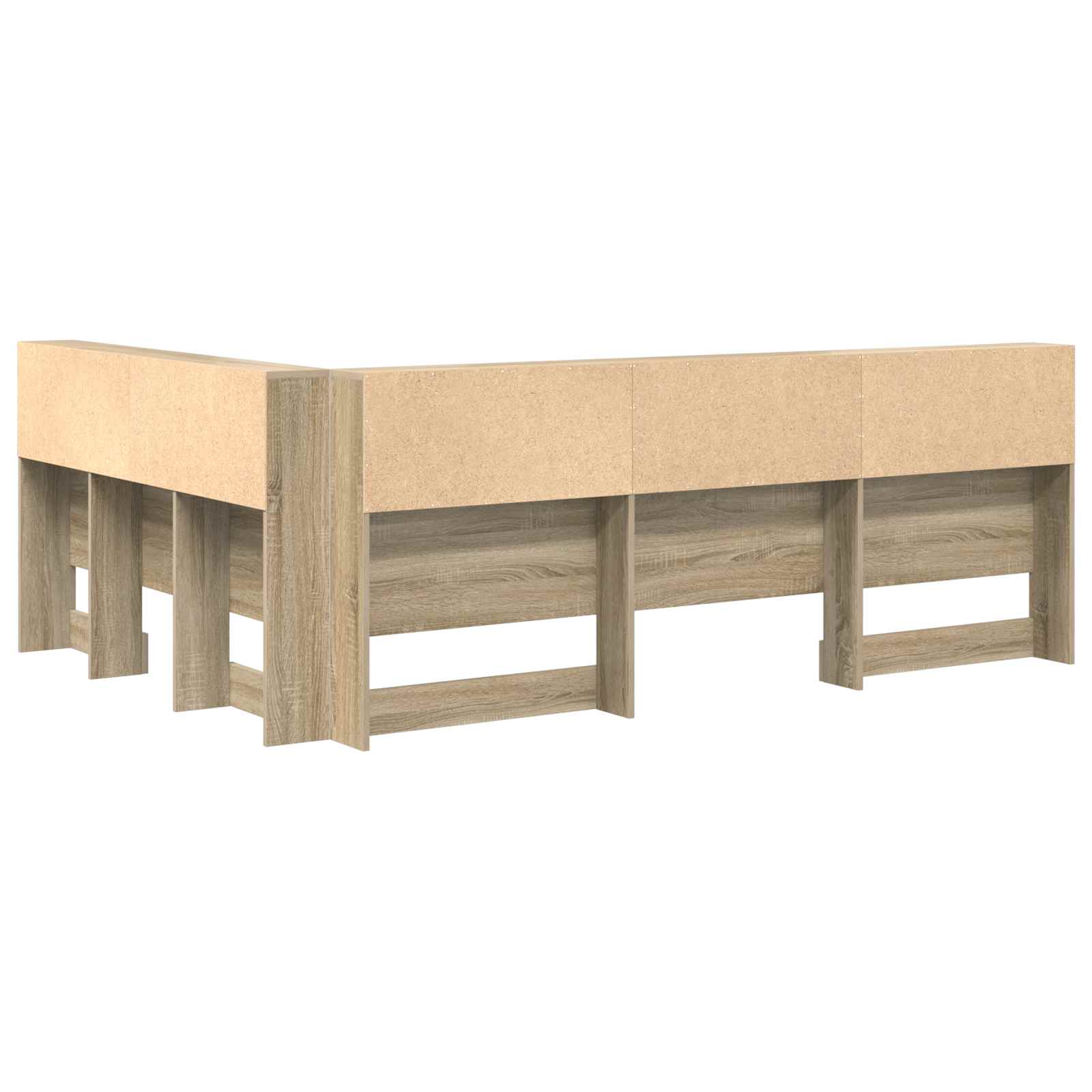 Opbevaringshovedgavl med hylde Sonoma eg 160 cm Konstrueret træ - Image 8