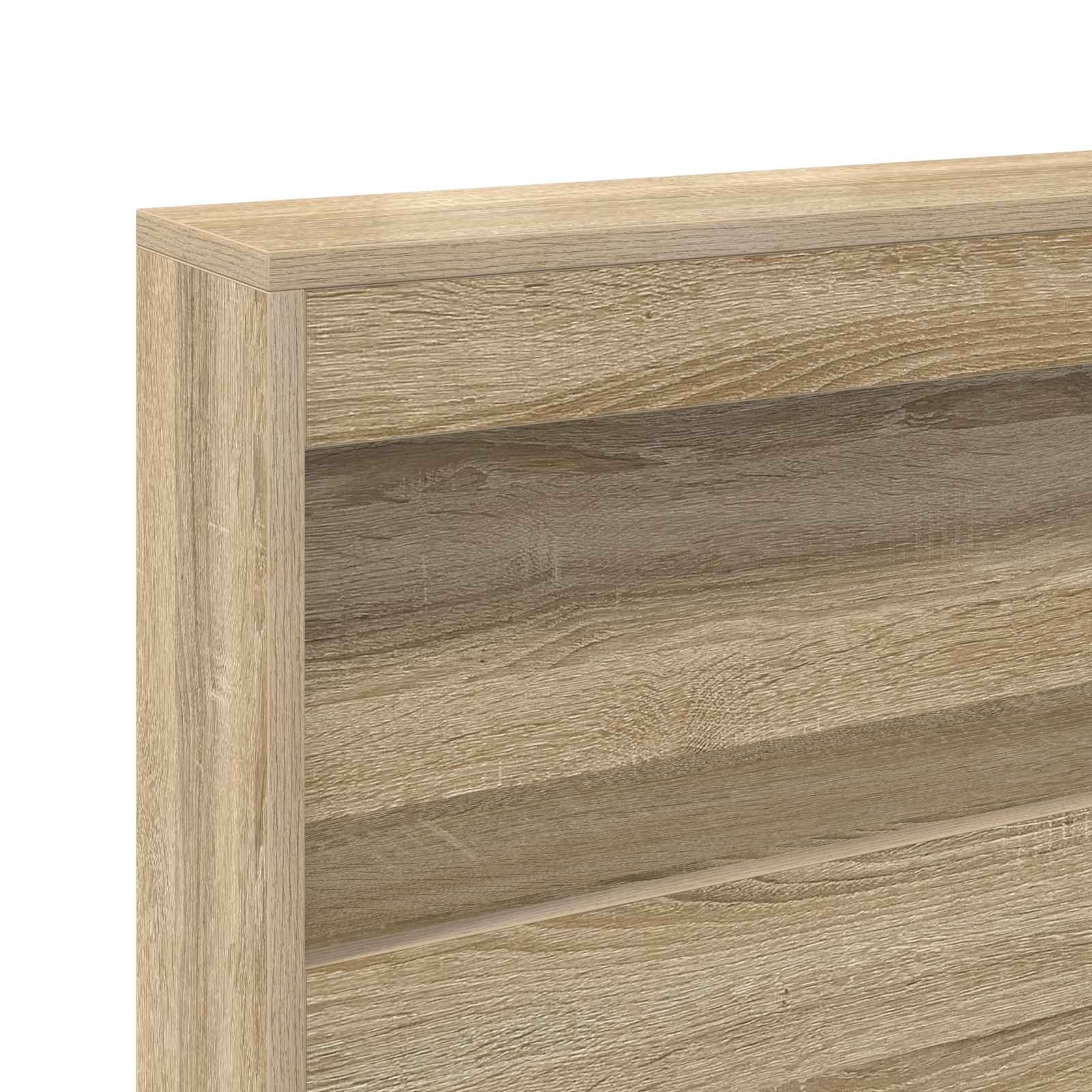 Opbevaringshovedgavl med hylde Sonoma eg 160 cm Konstrueret træ - Image 9