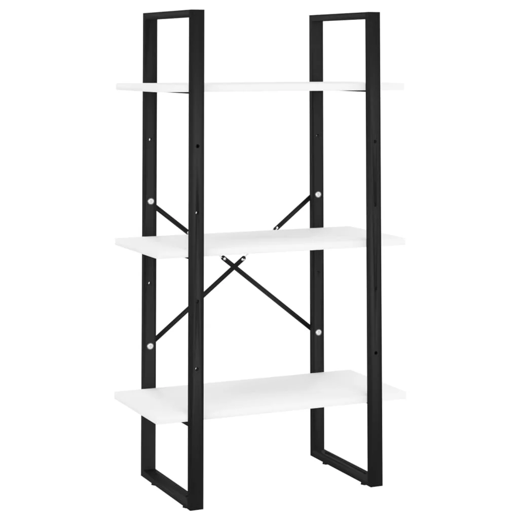 opbevaringsreol 60x30x105 cm konstrueret træ hvid - Image 2