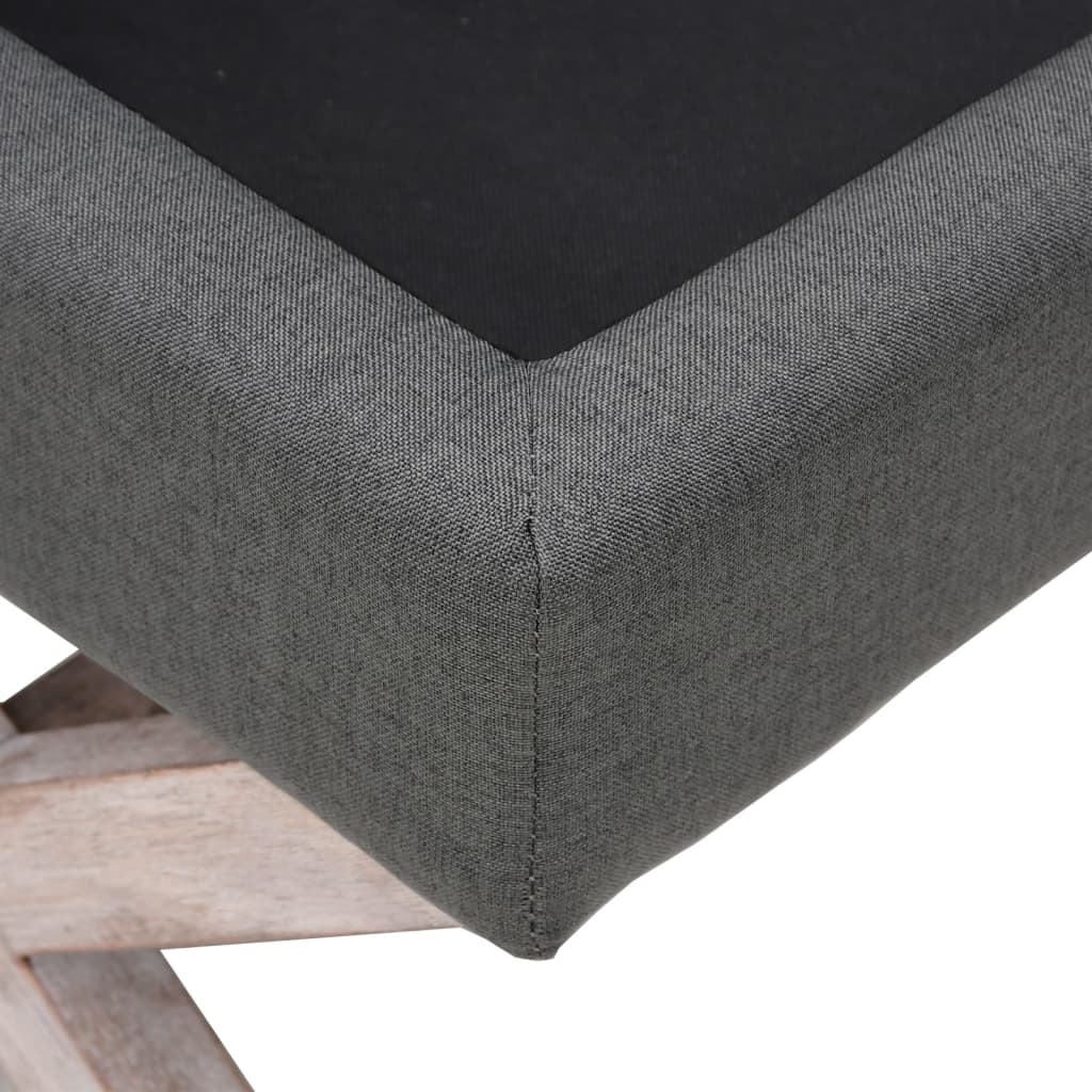 opbevaringsskammel 110x45x49 cm stof mørkegrå - Image 5