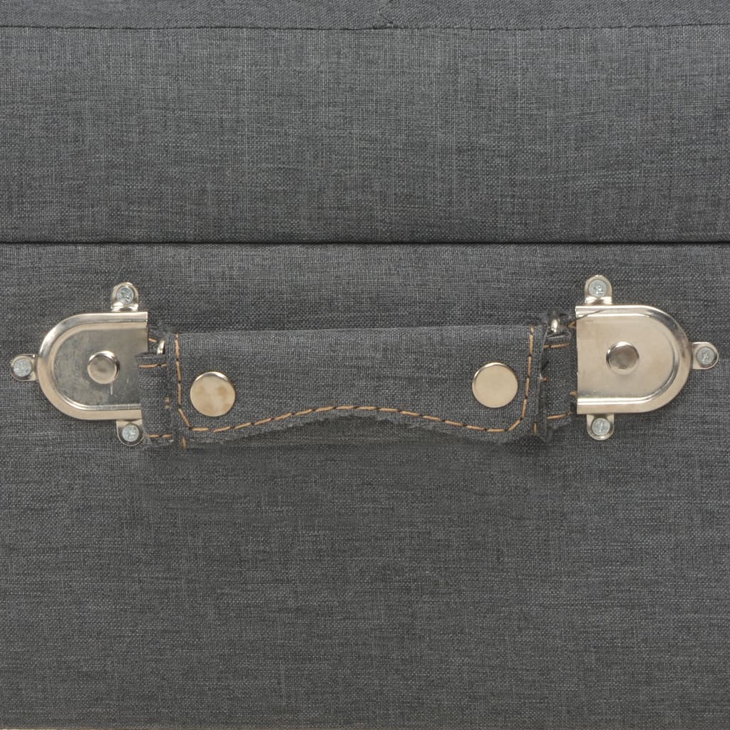 opbevaringstaburet stof 40 cm mørkegrå - Image 7