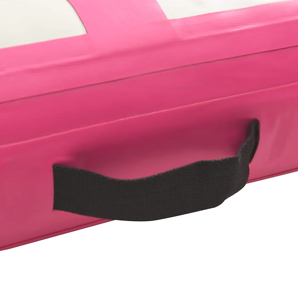 oppustelig gymnastikmåtte med pumpe 60x100x10 cm PVC lyserød - Image 5