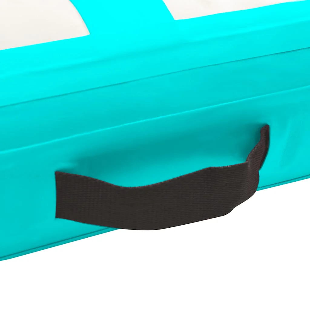 oppustelig gymnastikmåtte med pumpe 60x100x15 cm PVC grøn - Image 5