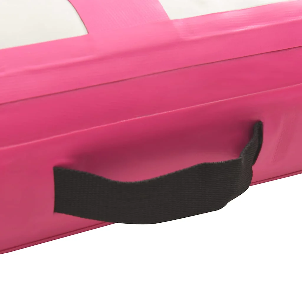 oppustelig gymnastikmåtte med pumpe 60x100x20 cm PVC lyserød - Image 5