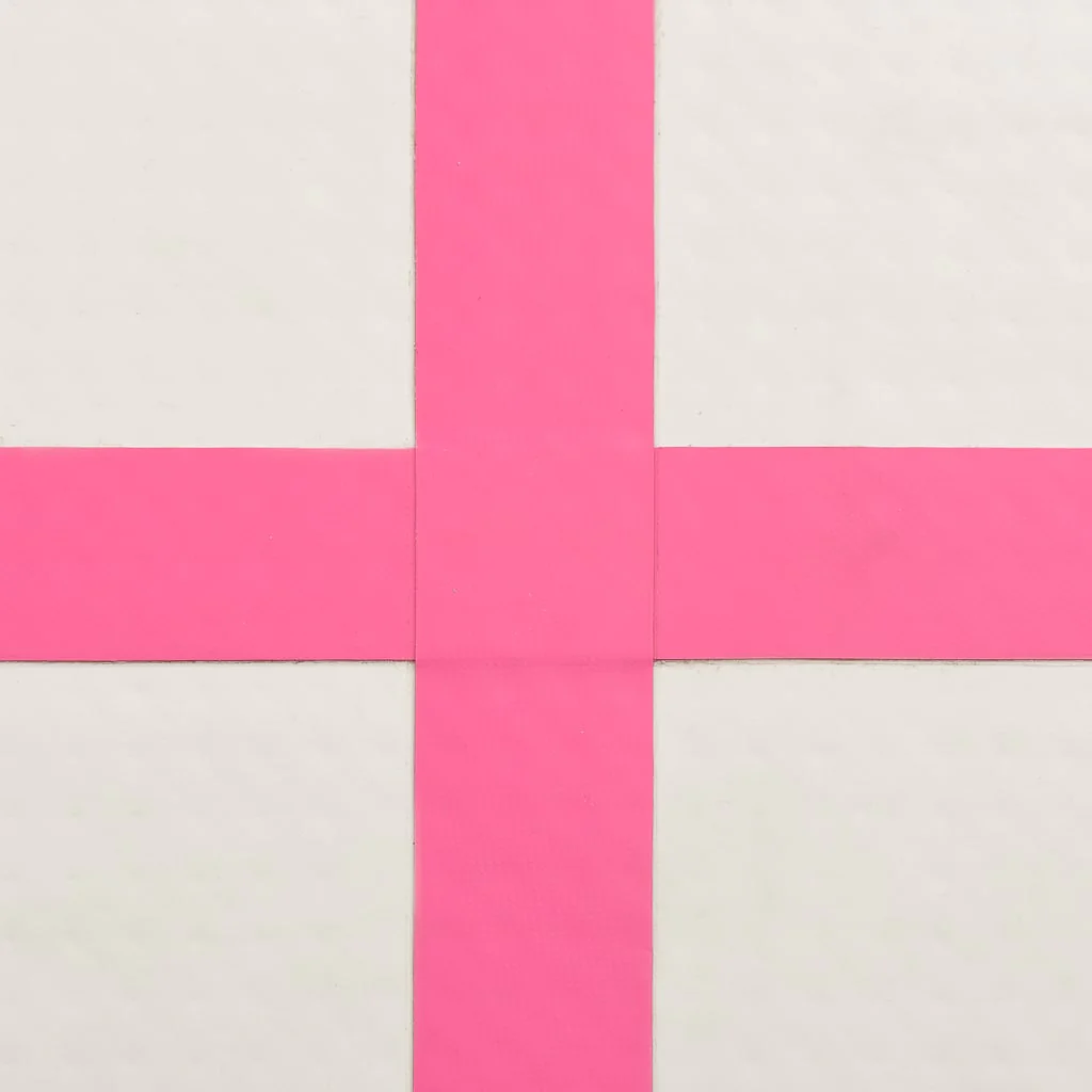 oppustelig gymnastikmåtte med pumpe 60x100x20 cm PVC lyserød - Image 8