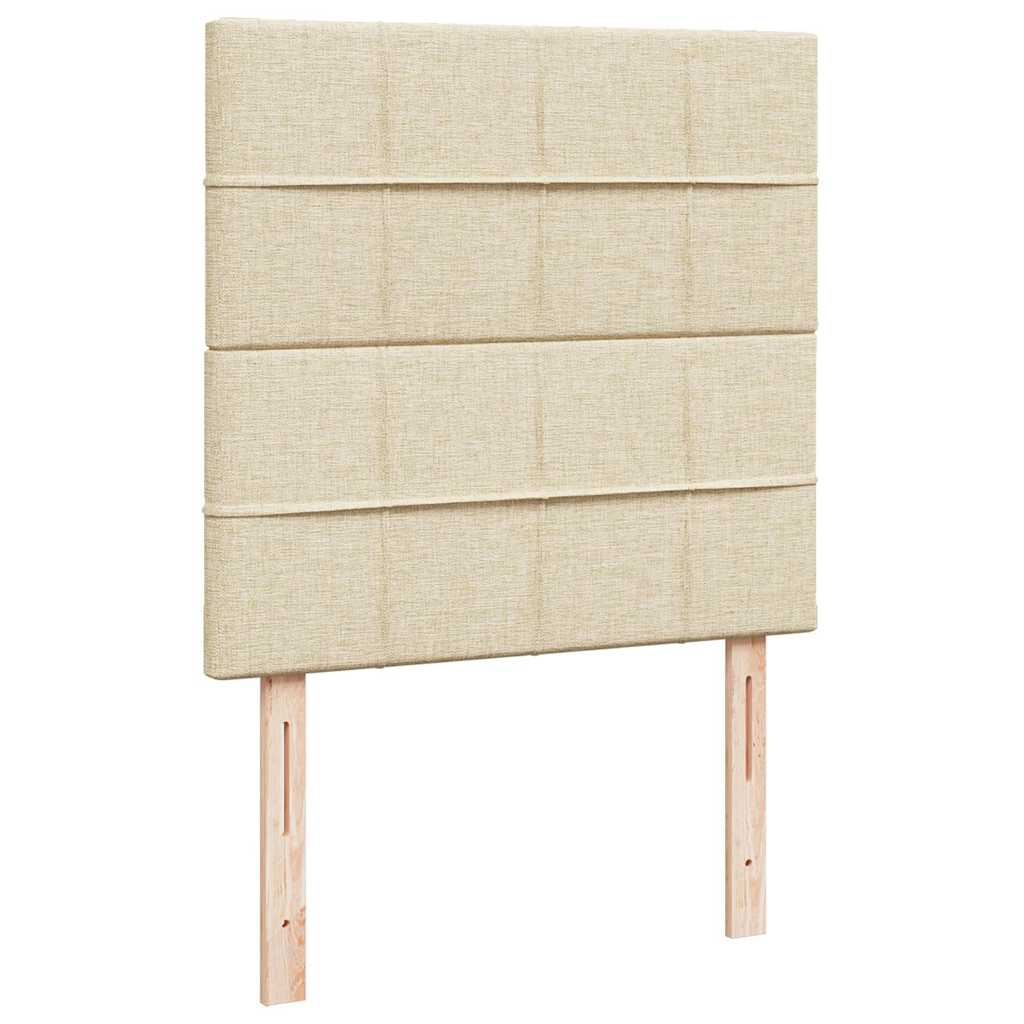 osmannisk sengeramme med madras 100x200 cm stof cremefarvet - Image 9
