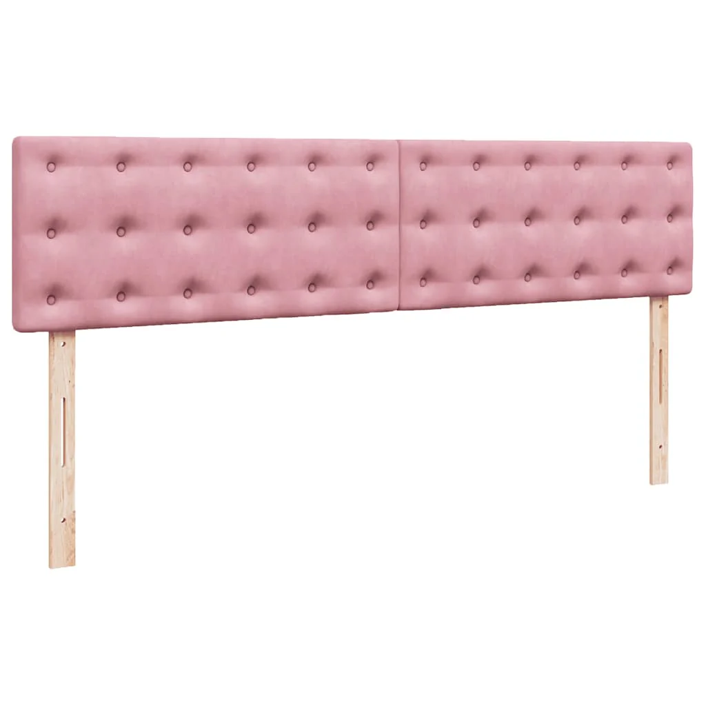 osmannisk sengeramme med madras 200x200 cm fløjl lyserød - Image 8