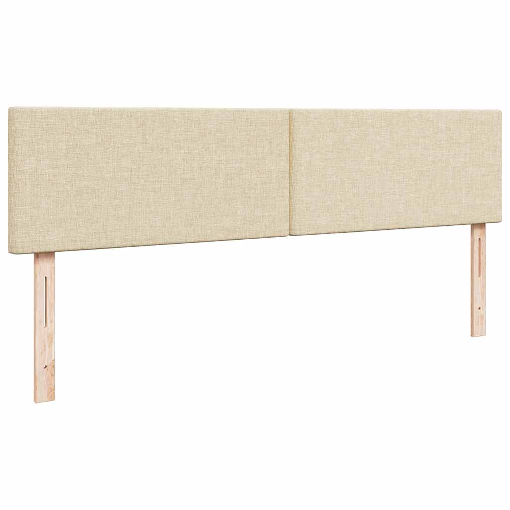 osmannisk sengeramme med madras 200x200 cm stof cremefarvet - Image 8