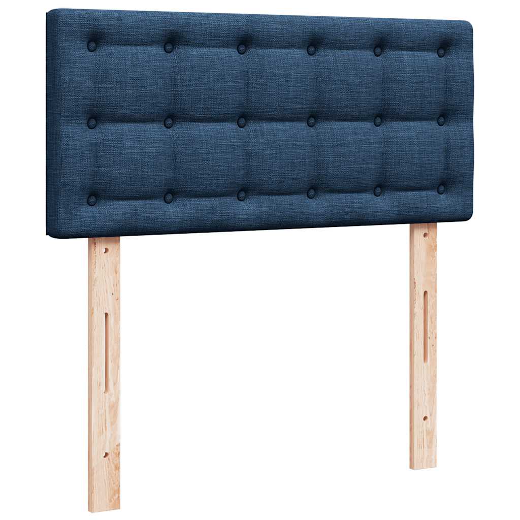 osmannisk sengeramme med madras 90x190 cm stof blå - Image 9