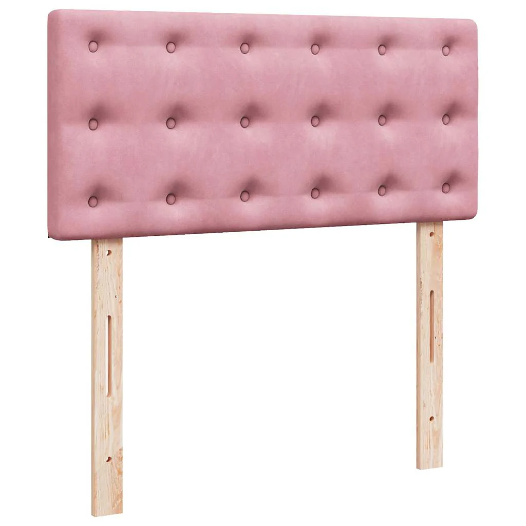 osmannisk sengeramme med madrasser 200x200 cm fløjl lyserød - Image 9
