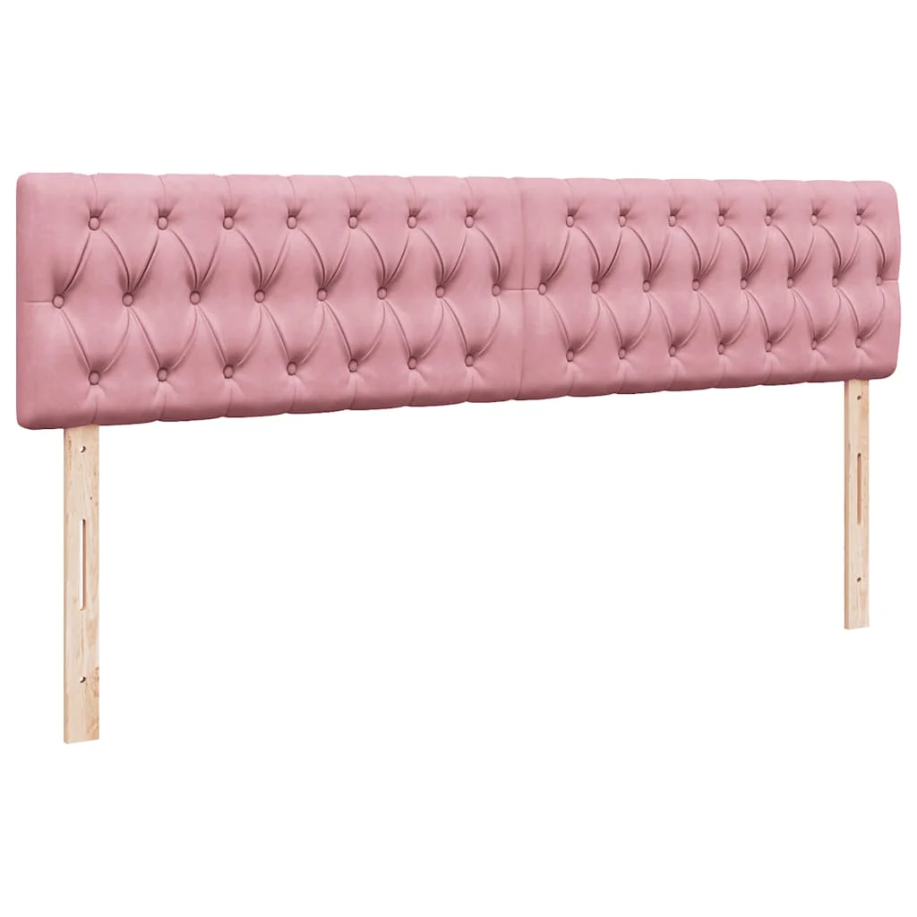 osmannisk sengeramme med madrasser 200x200 cm fløjl lyserød - Image 9