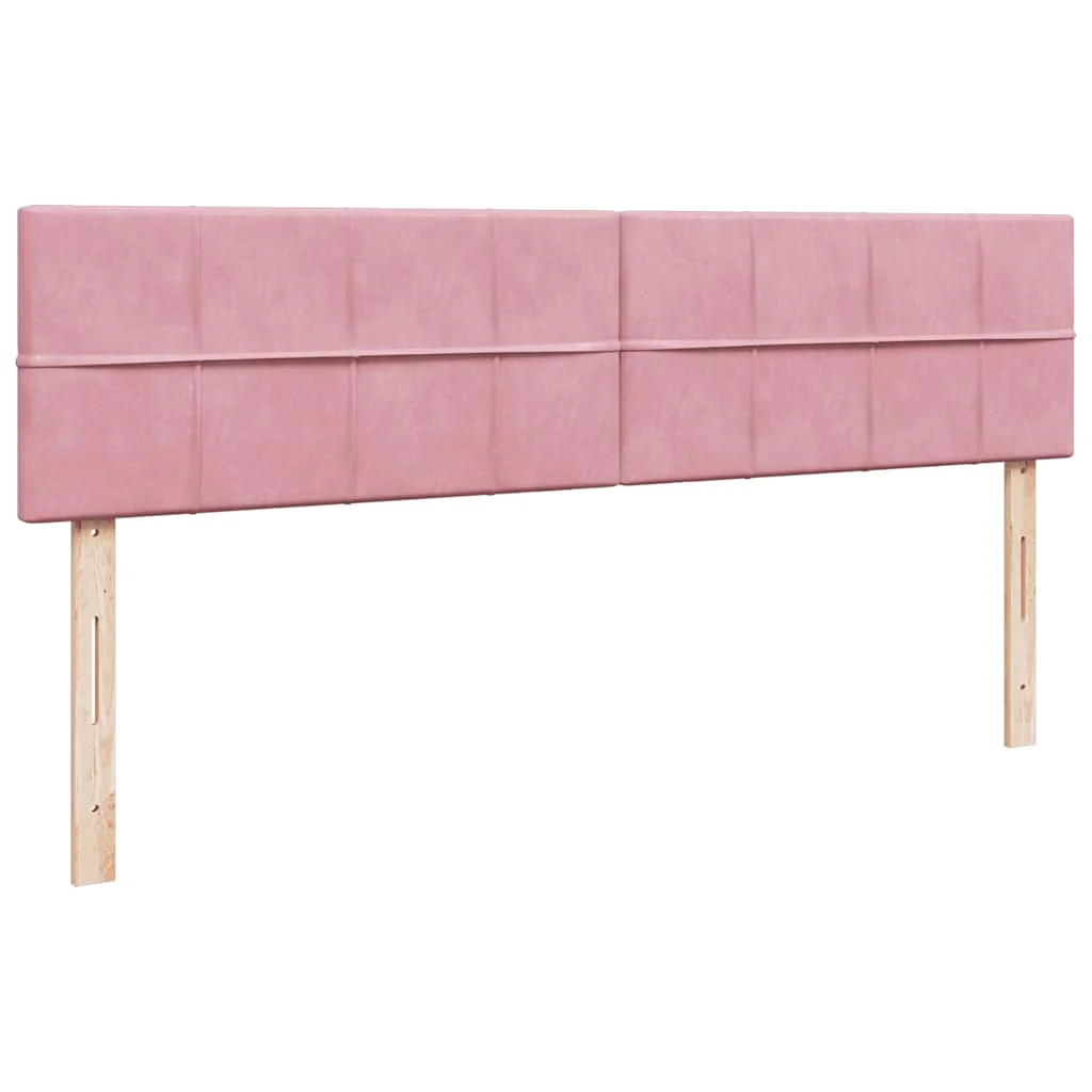 osmannisk sengeramme med madrasser 200x200 cm fløjl lyserød - Image 8