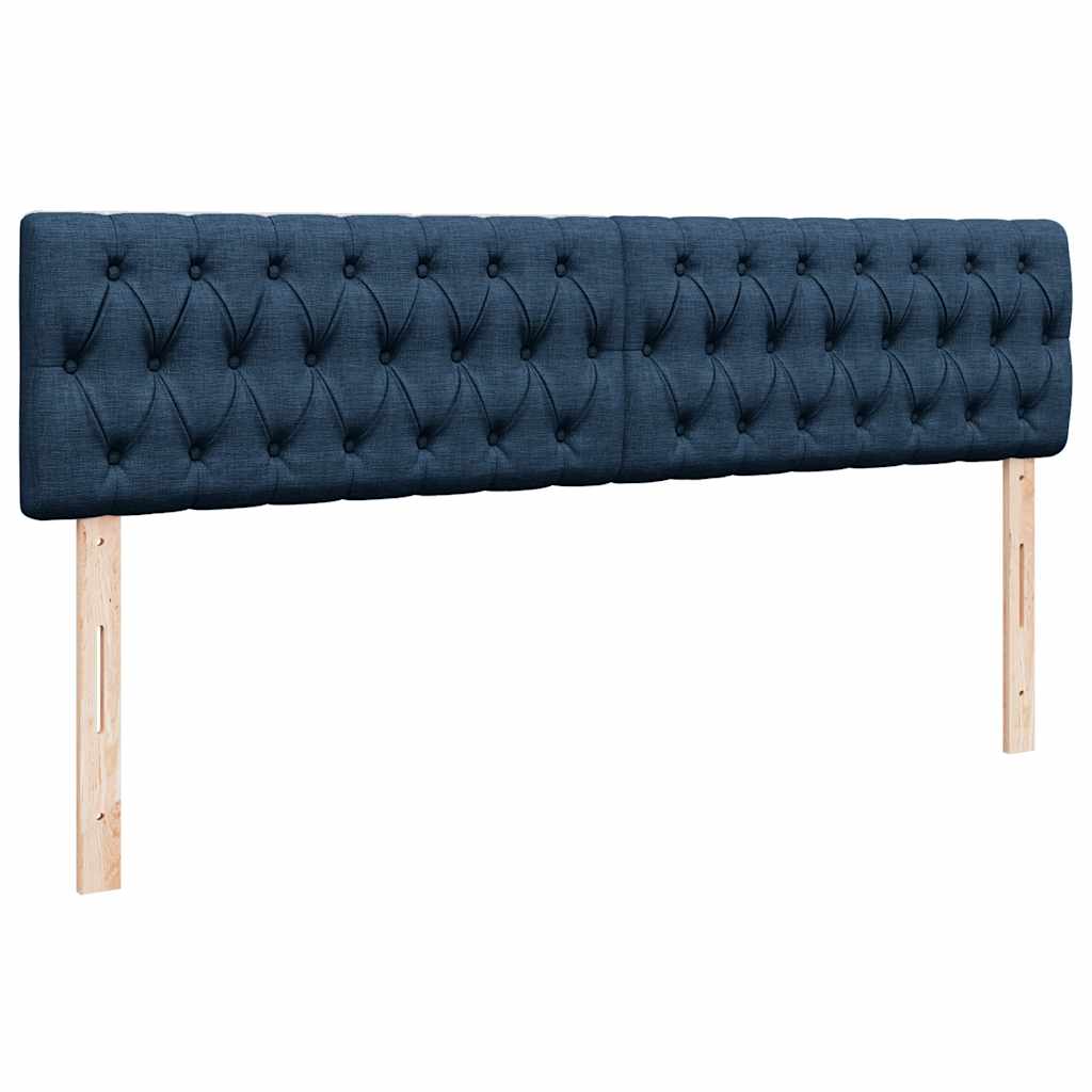 osmannisk sengeramme med madrasser 200x200 cm stof blå - Image 8