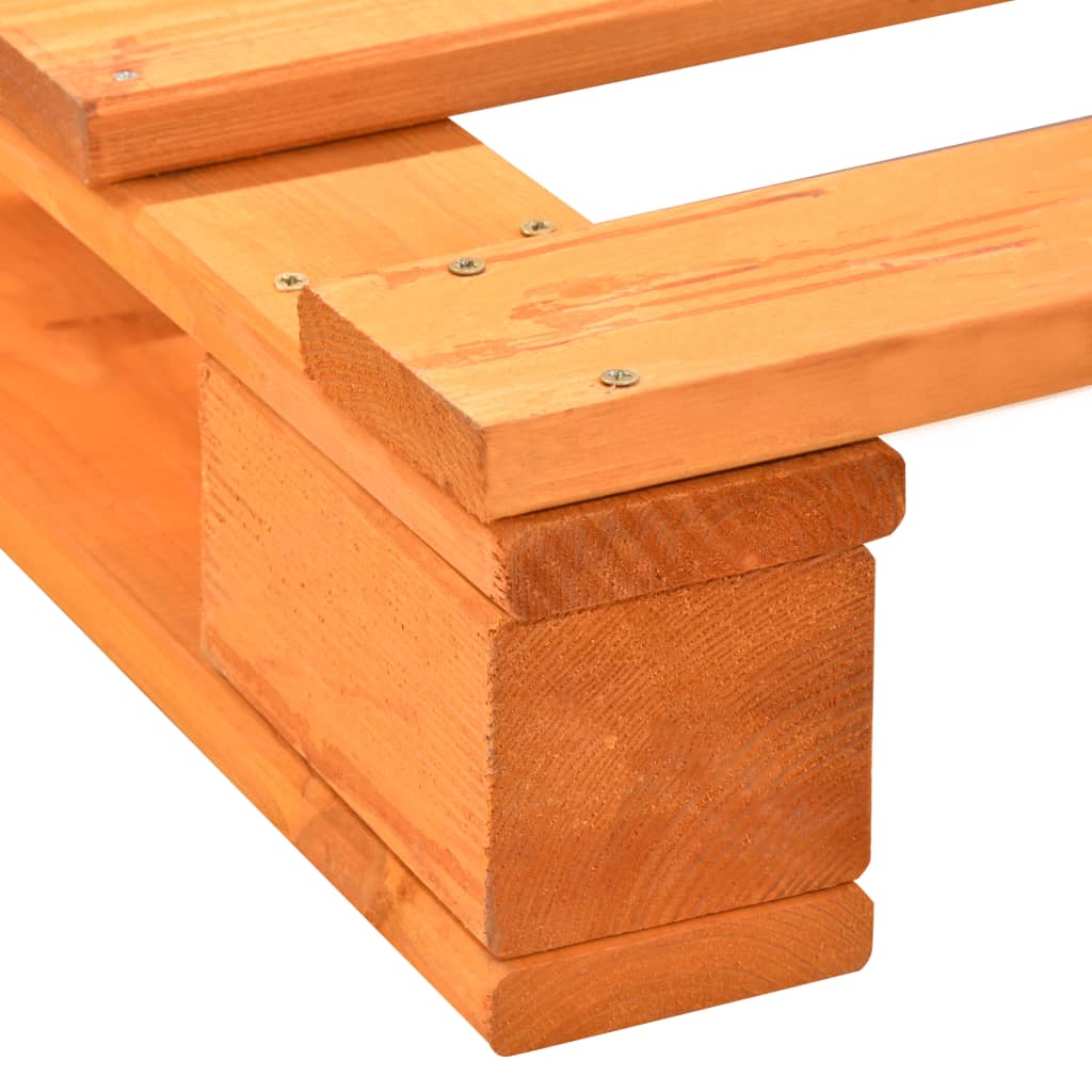 palleseng massivt fyrretræ 100 x 200 cm brun - Image 6