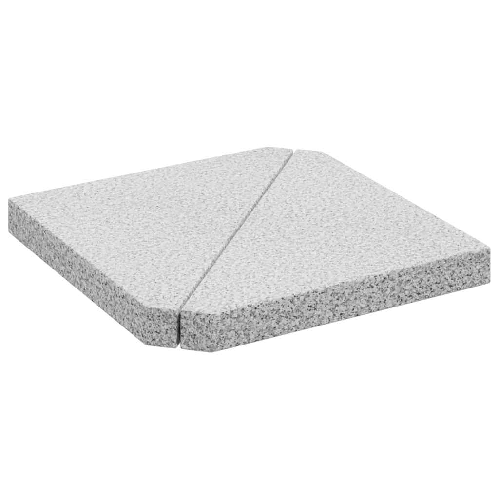 paraplyvægtskiver 2 stk. grå granit trekantede 14 kg - Image 2